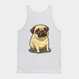 Please Feed Me Cute Pug Design Tank Top